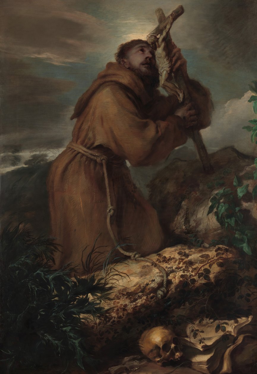 Saint Francis in Ecstasy, ca. 1650. av Giovanni Benedetto Castiglione