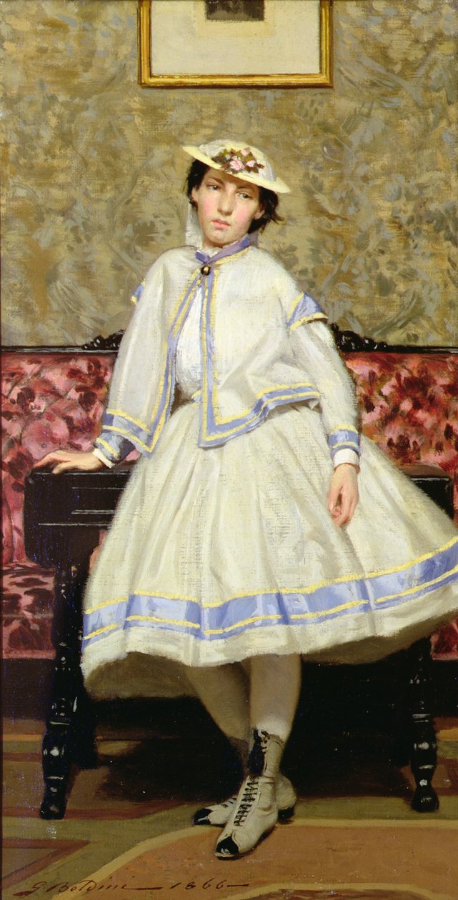 Alaide klädd i vitt av Giovanni Boldini