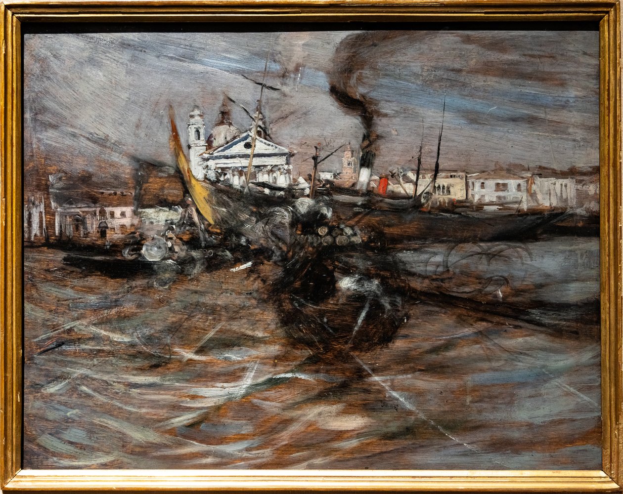 Båtar i Venedig av Giovanni Boldini