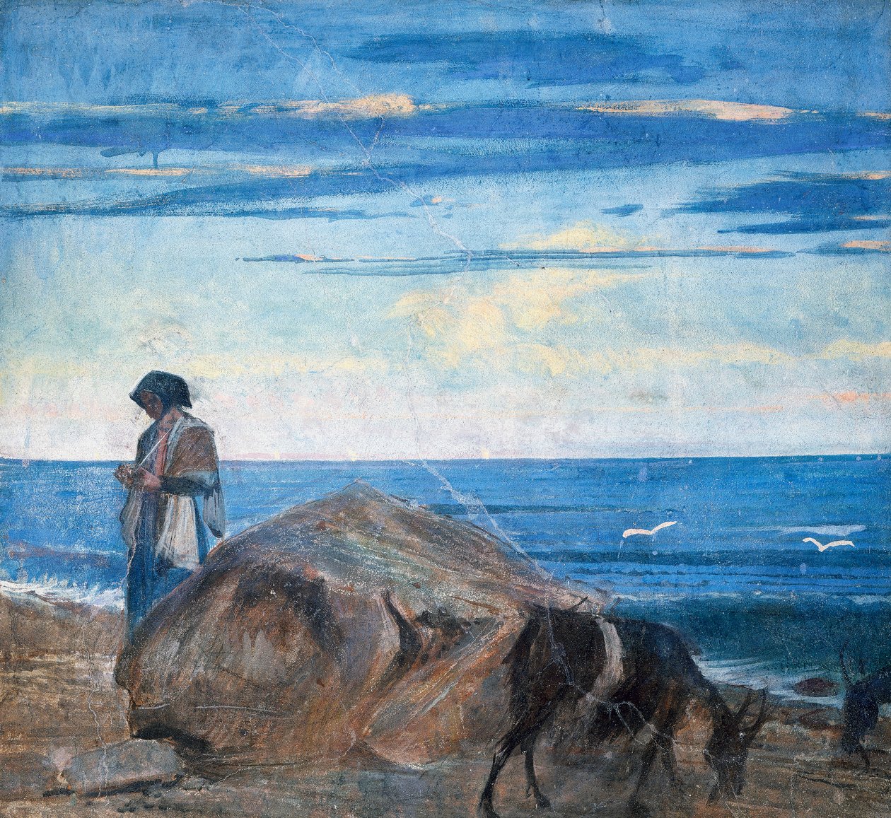 Getskötare vid havet av Giovanni Boldini