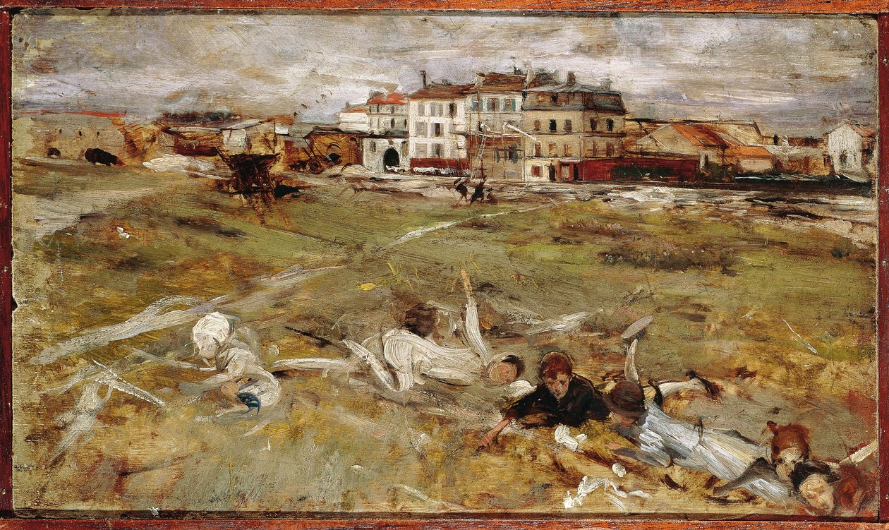 Italien, Parisförort (olja på duk) av Giovanni Boldini