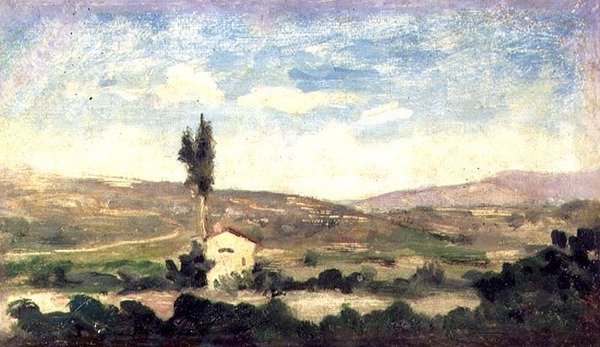Landskap med poppelträd av Giovanni Boldini