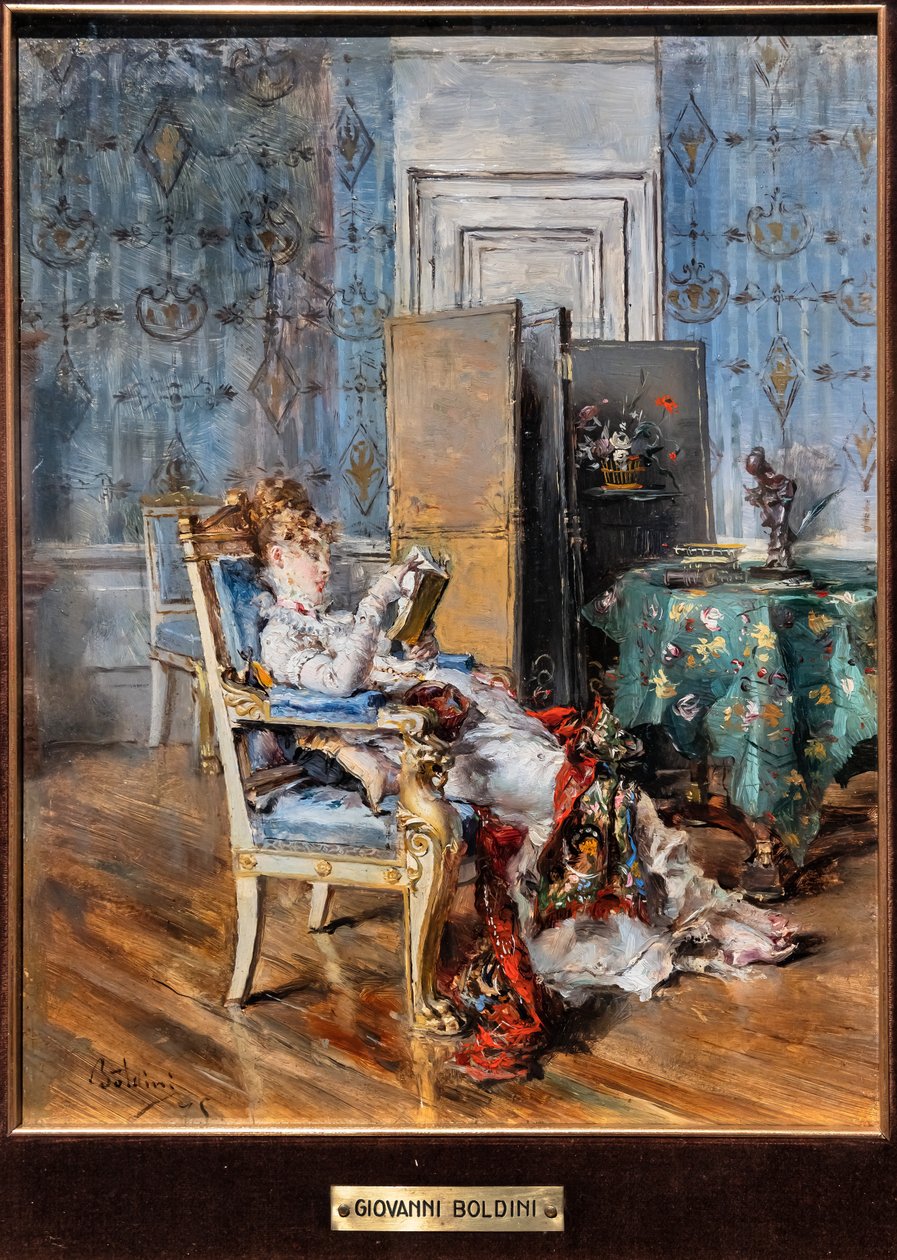 Läsande kvinna av Giovanni Boldini