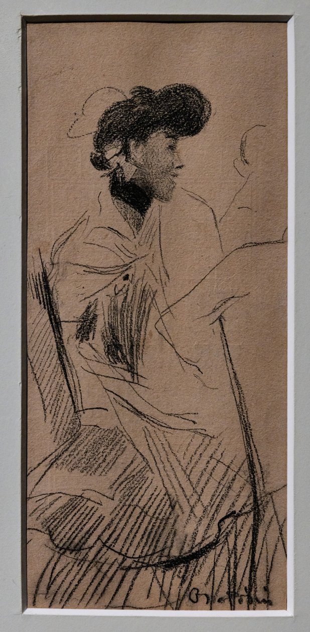 Sittande elegant kvinna av Giovanni Boldini