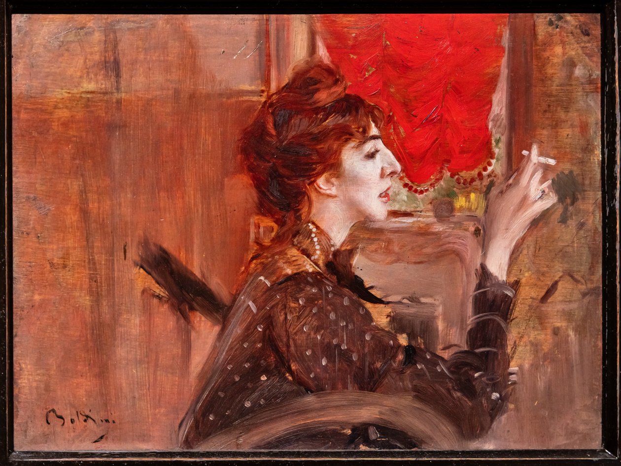 Den röda ridån av Giovanni Boldini