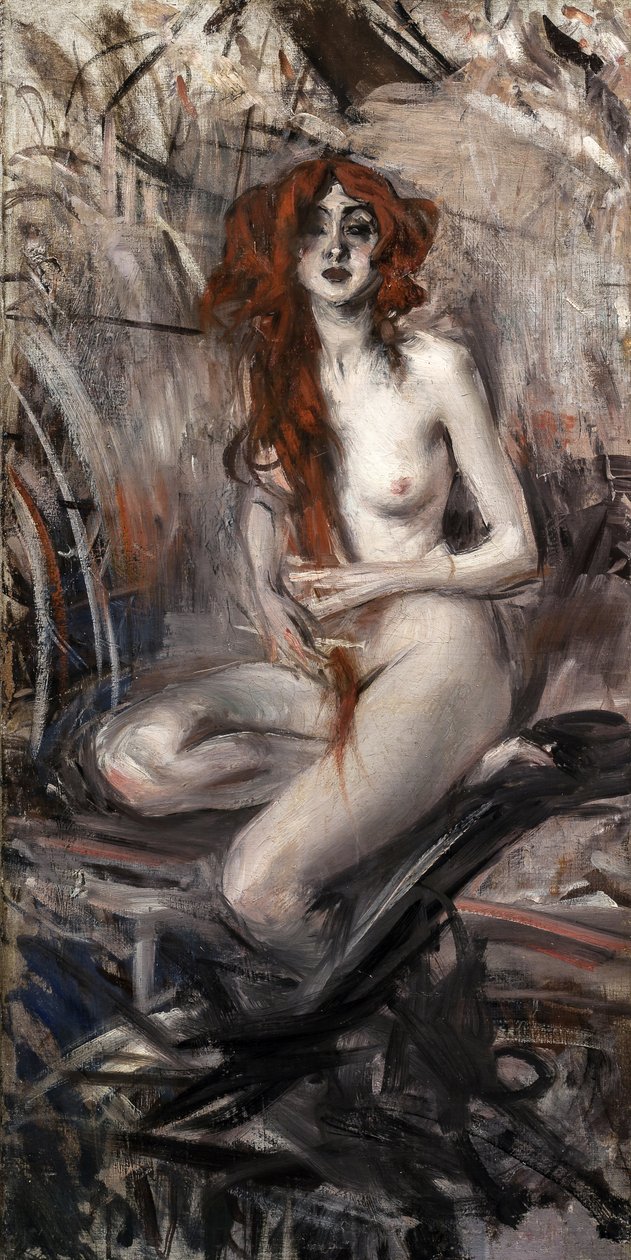 Kvinna som kammar sitt hår, ca. 1912. av Giovanni Boldini