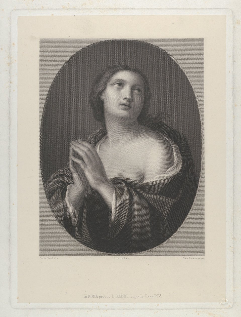 Kvinnlig personifiering av Hope..., ca. 1835-81. av Giovanni Buonafede