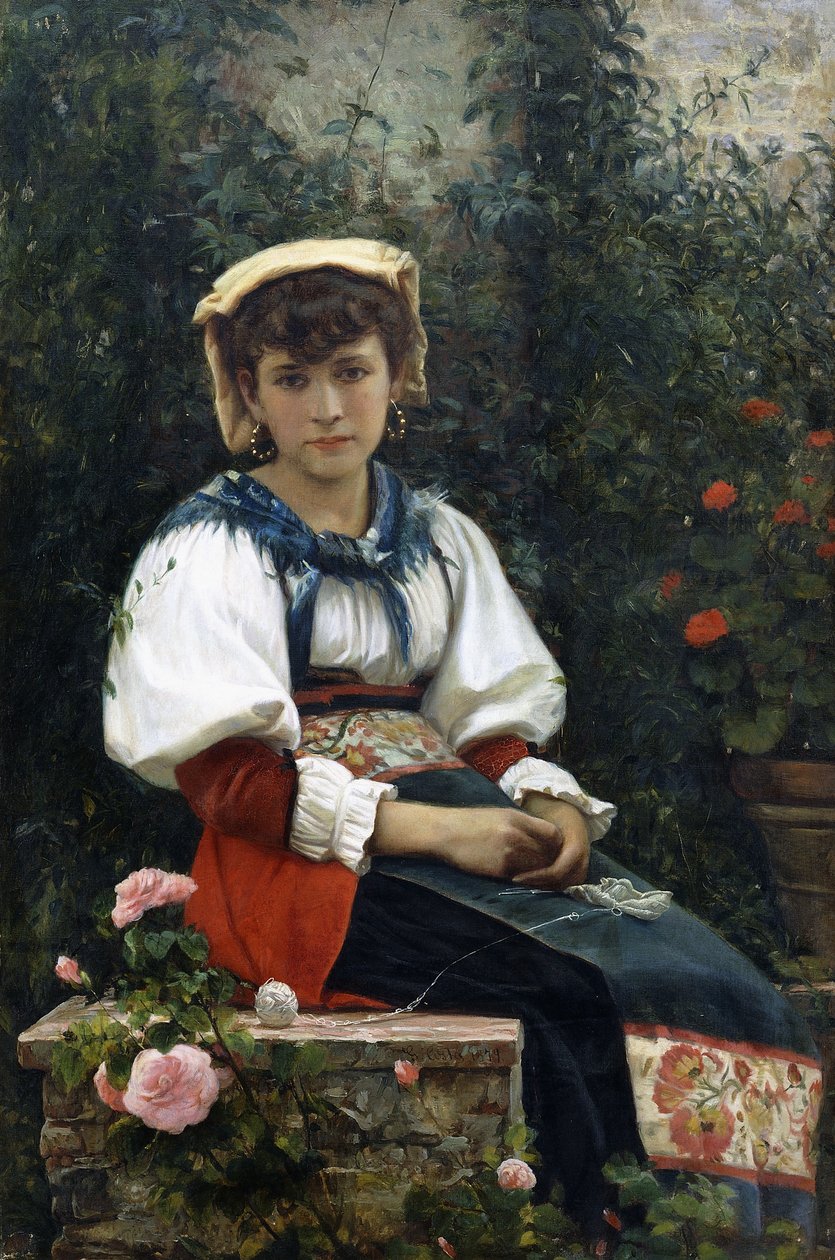 En toskansk skönhet, 1874 av Giovanni Costa