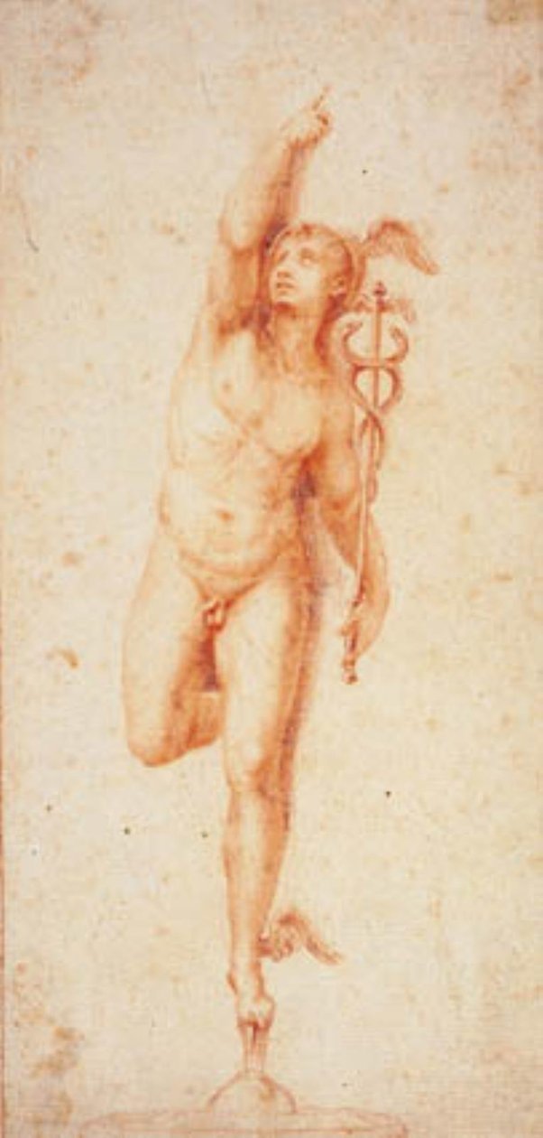 Medici Mercury efter Giambologna av Giovanni Domenico Campiglia