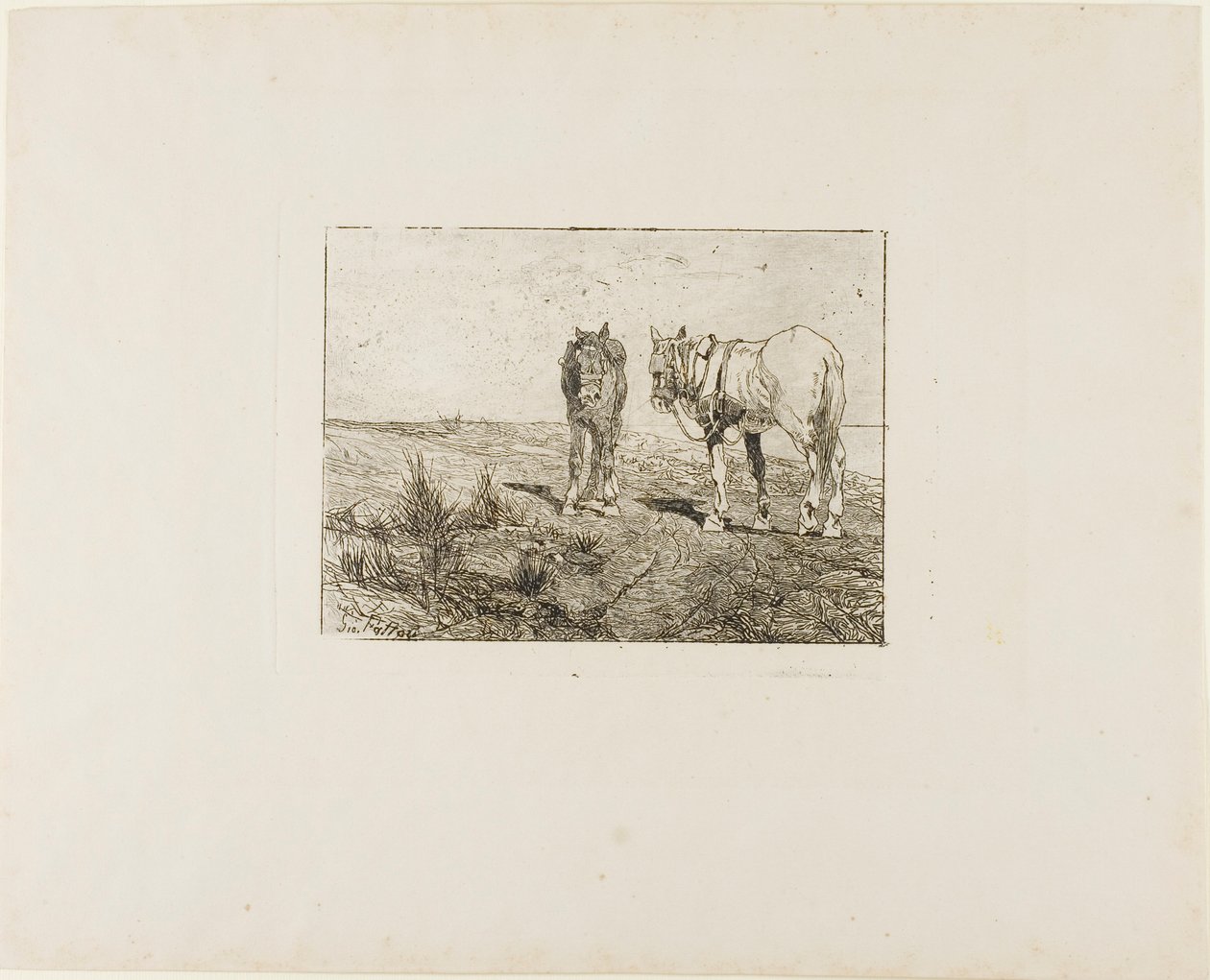 Hästarnas vila av Giovanni Fattori