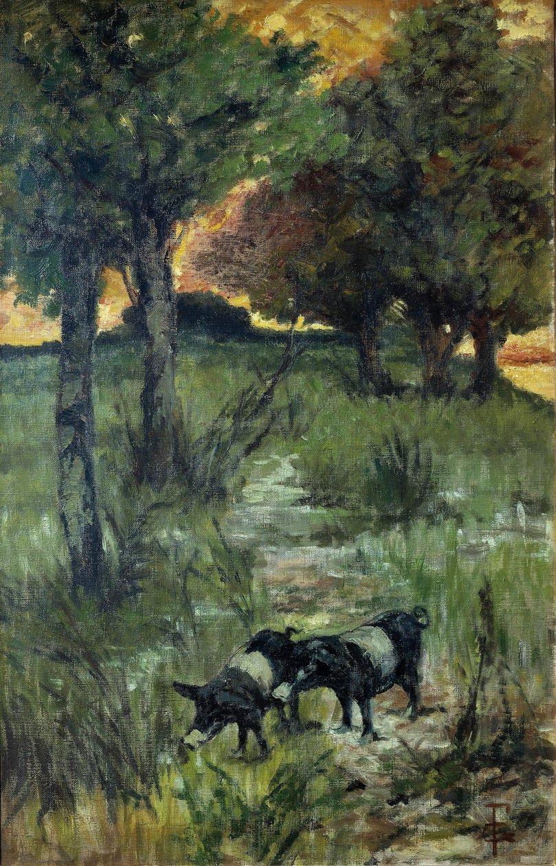 Italien, Florens, grisar på bete av Giovanni Fattori