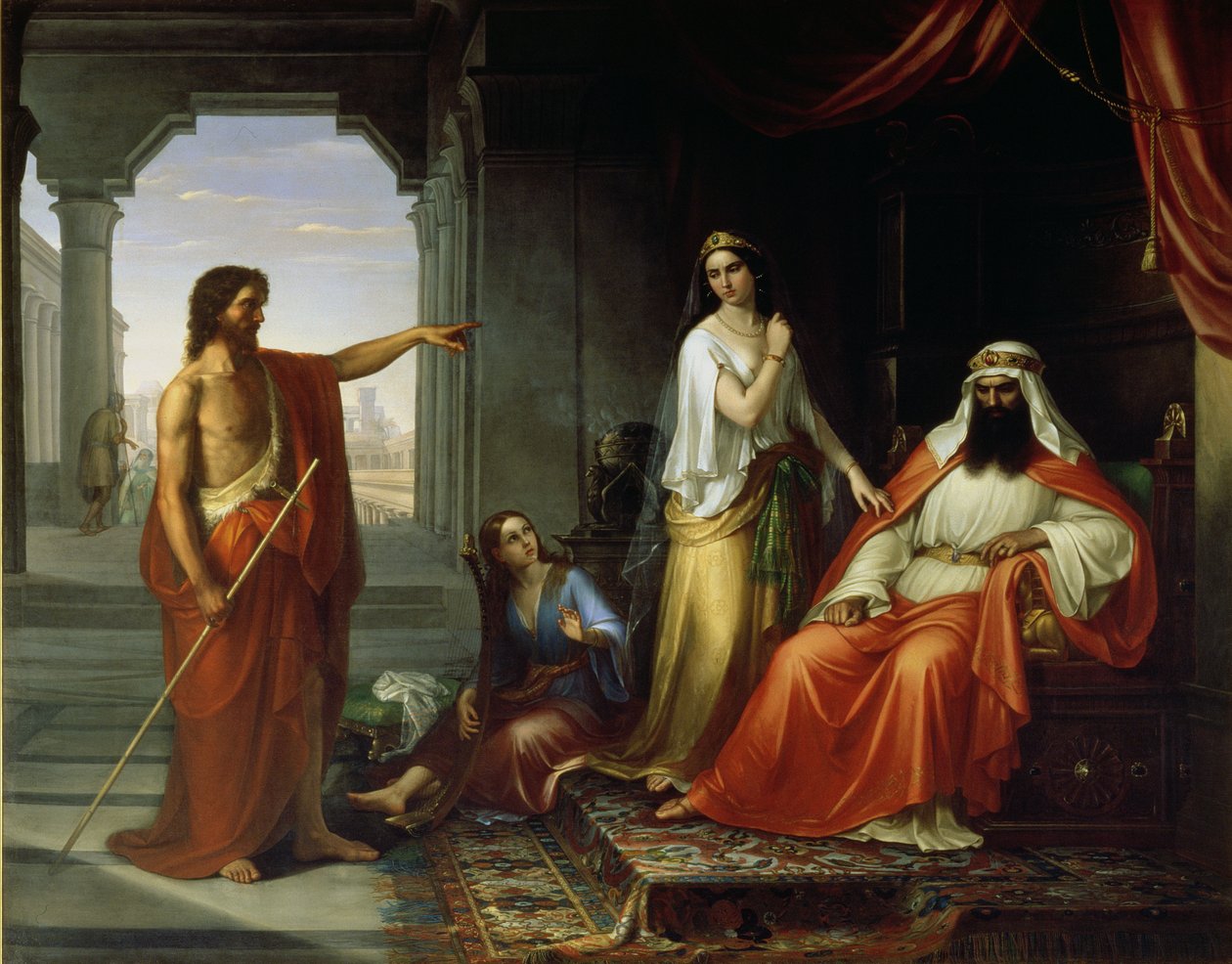Johannes döparen tillrättavisar Herodes av Giovanni Fattori