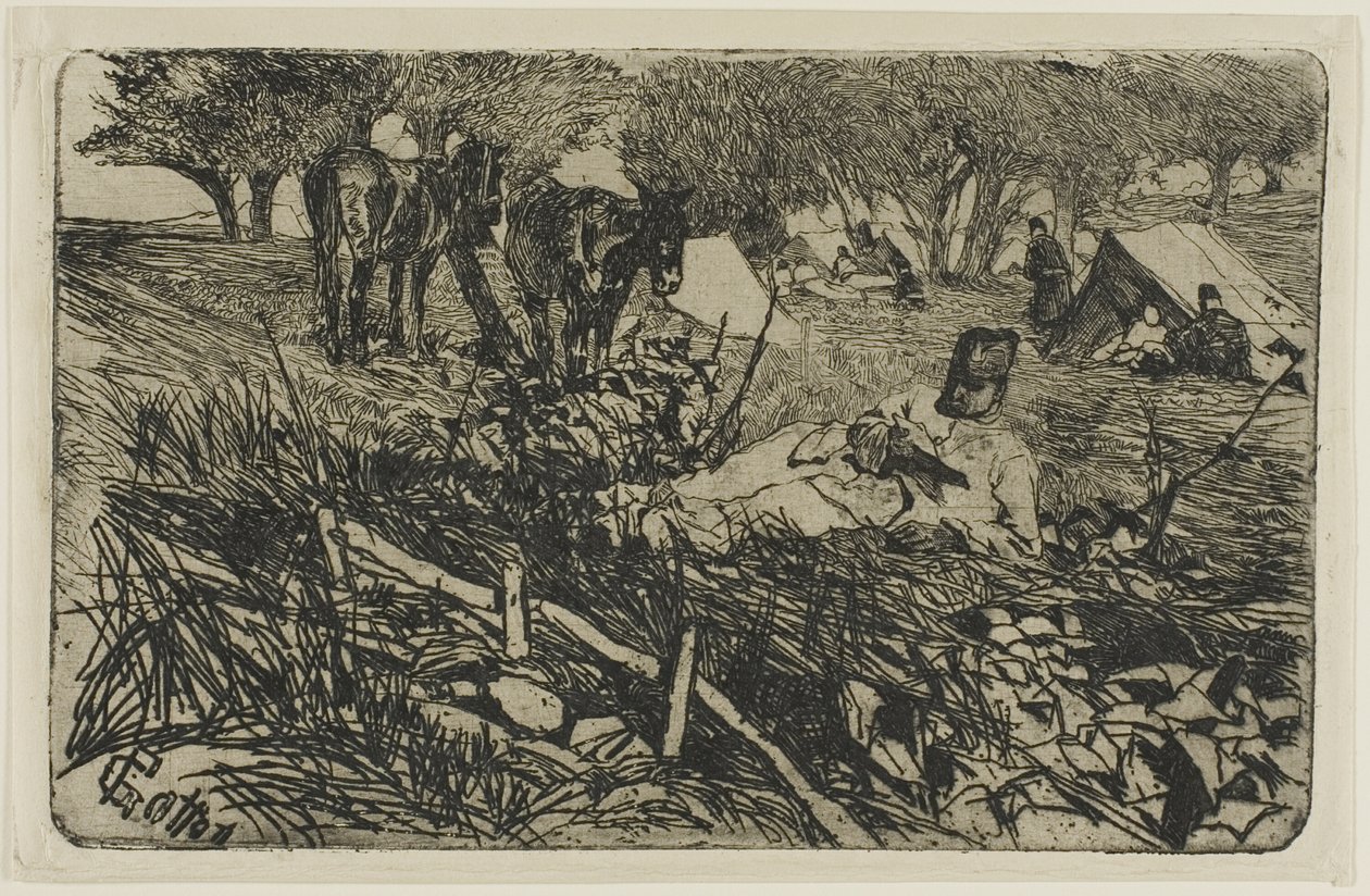 Brevet på lägret av Giovanni Fattori