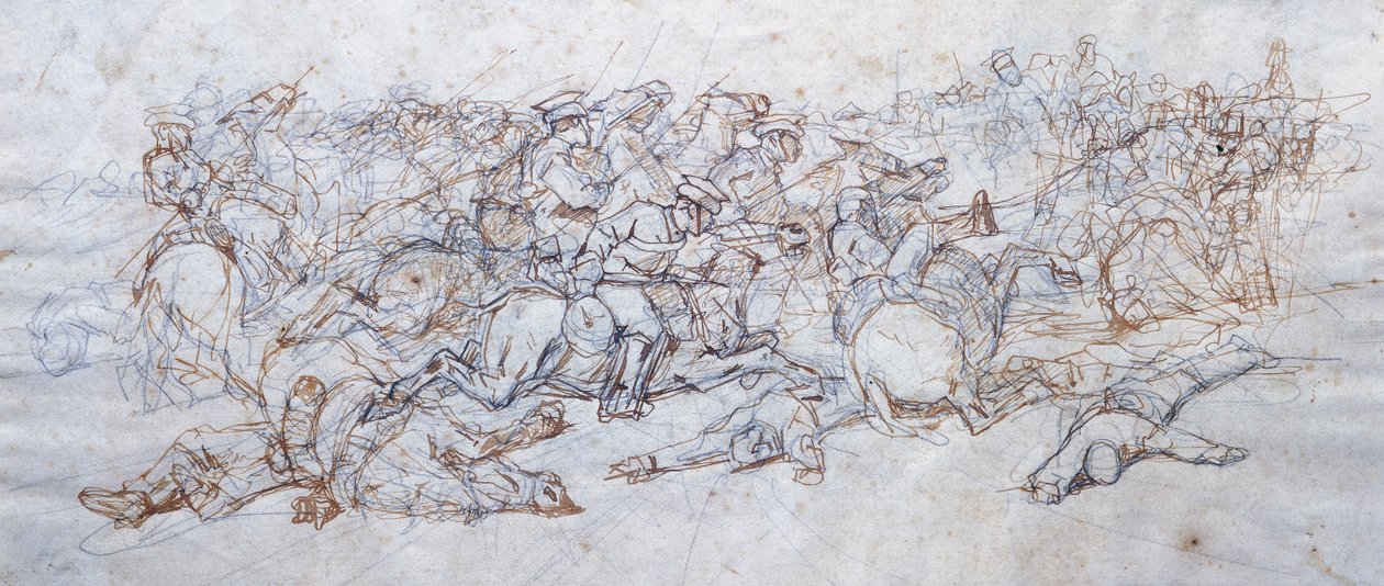 Uhlans anfaller av Giovanni Fattori