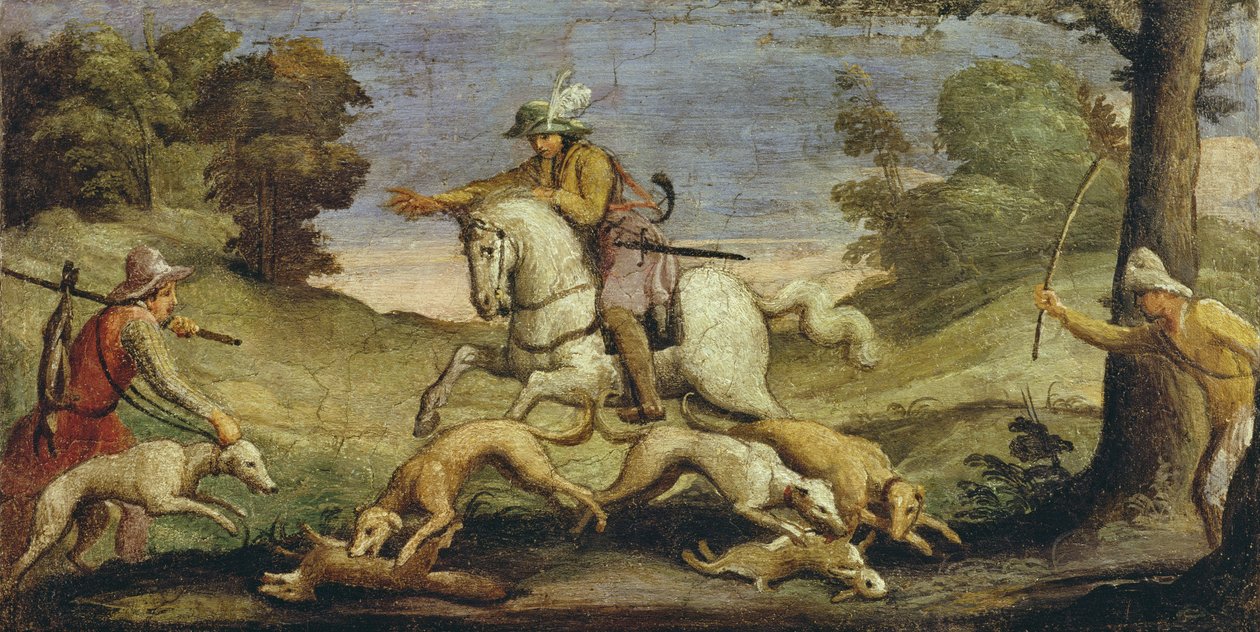 Jagar harar, 1615 av Giovanni Francesco Barbieri