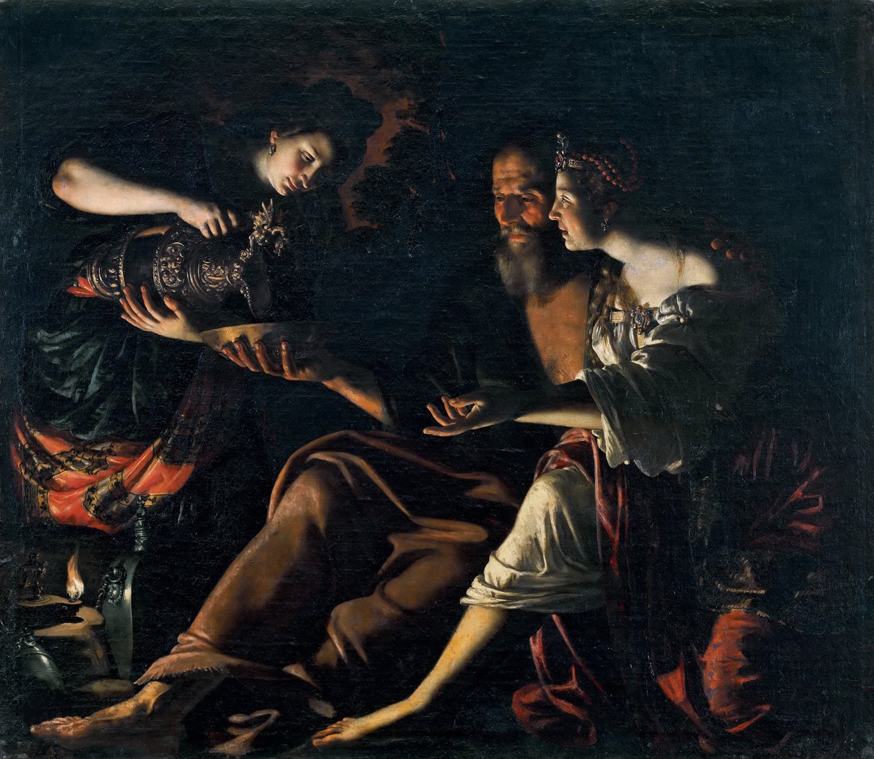 Lot och hans döttrar, 1617. av Giovanni Francesco Guerrieri