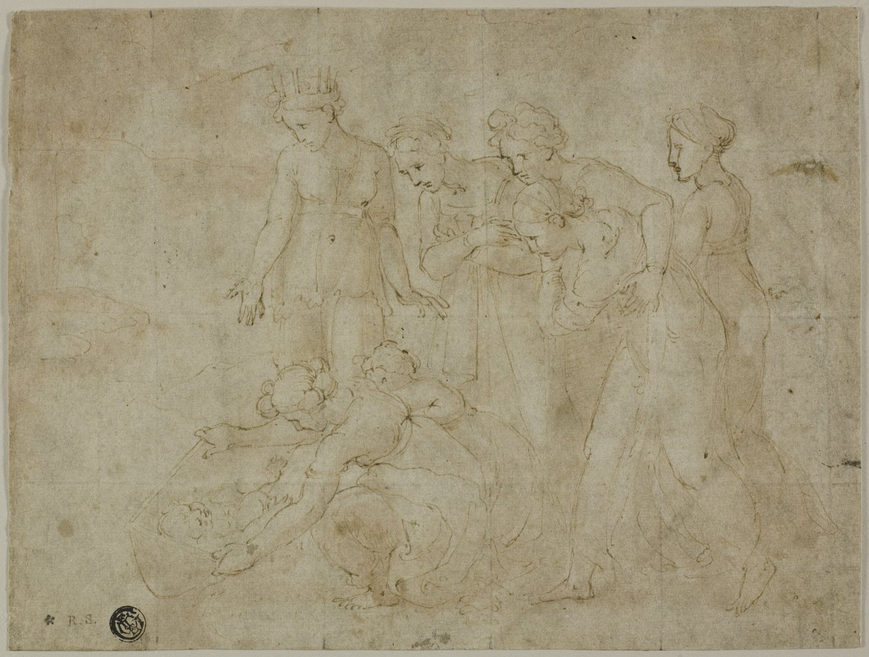 Fyndet av Moses av Giovanni Francesco Penni
