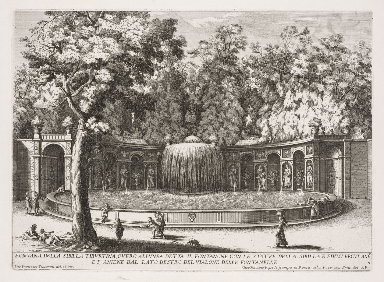 Sibylls Tiburtina-fontän. av Giovanni Francesco Venturini