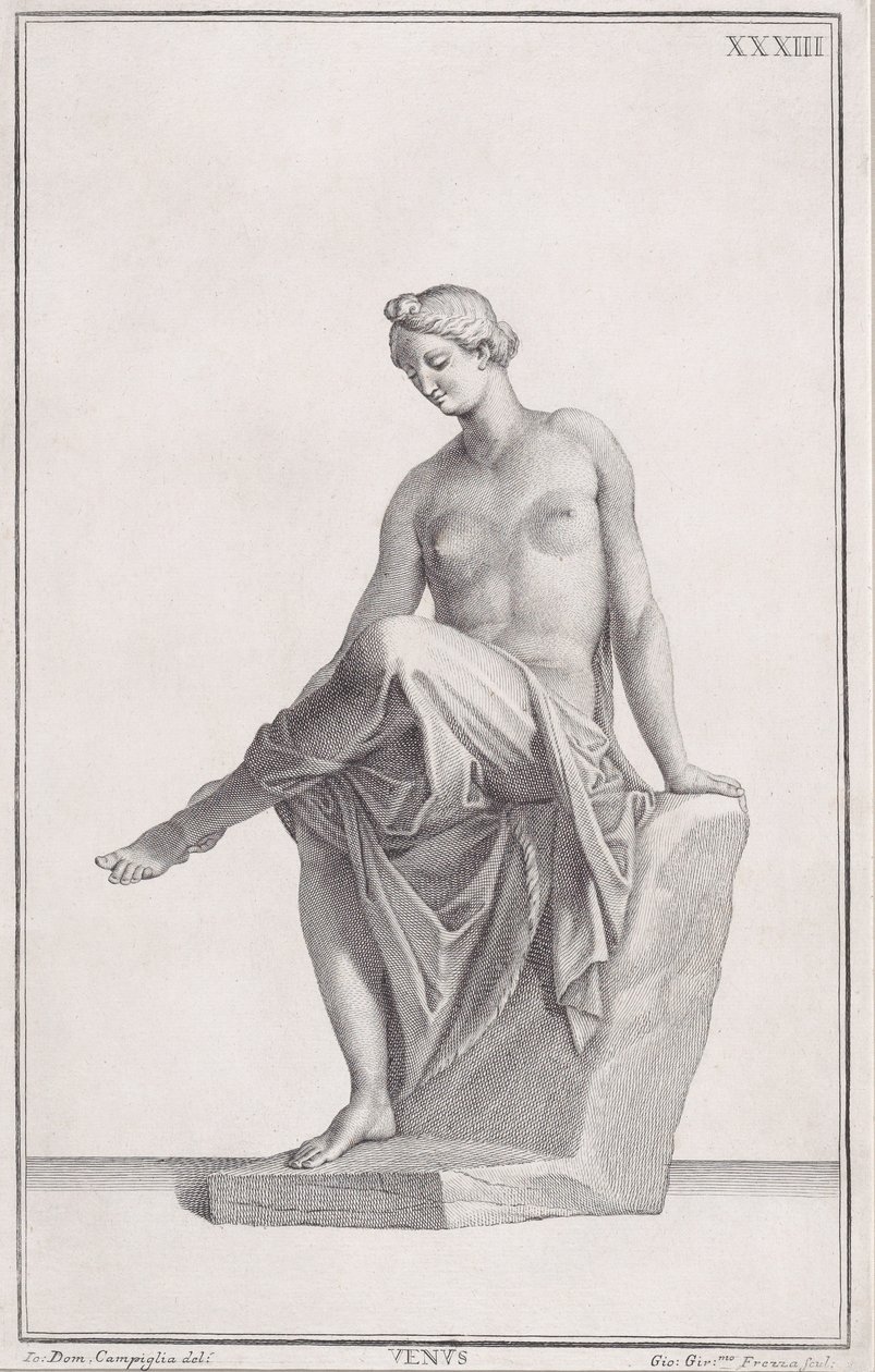 Staty av Venus, 1734. av Giovanni Girolamo Frezza