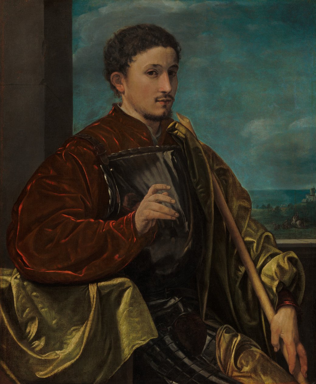 Porträtt av en riddare av Giovanni Girolamo Savoldo