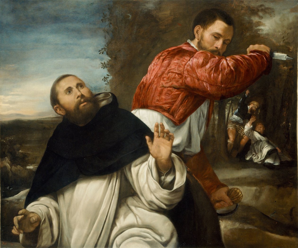 St Peter Martyrs död av Giovanni Girolamo Savoldo