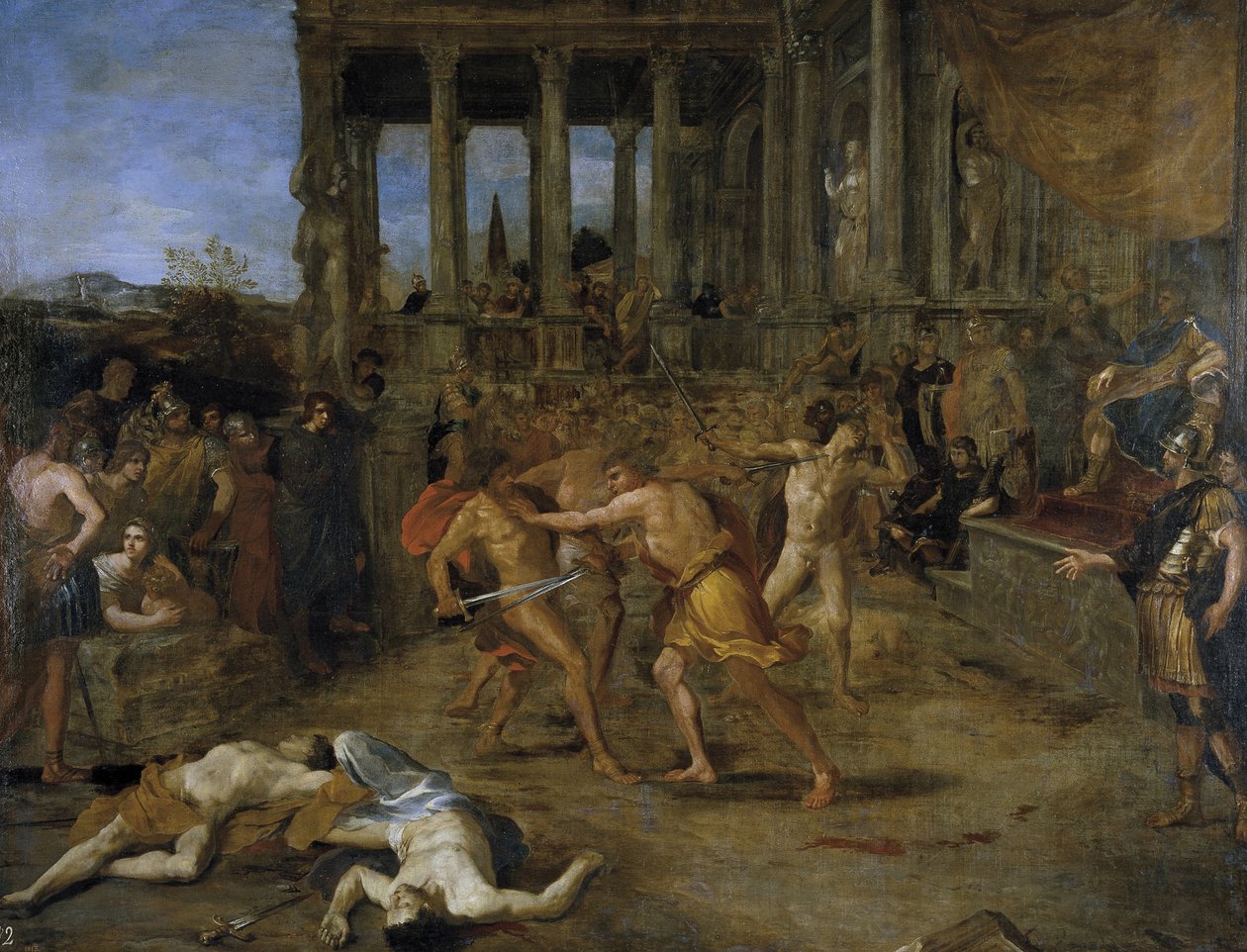 Gladiatorstrider av Giovanni Lanfranco