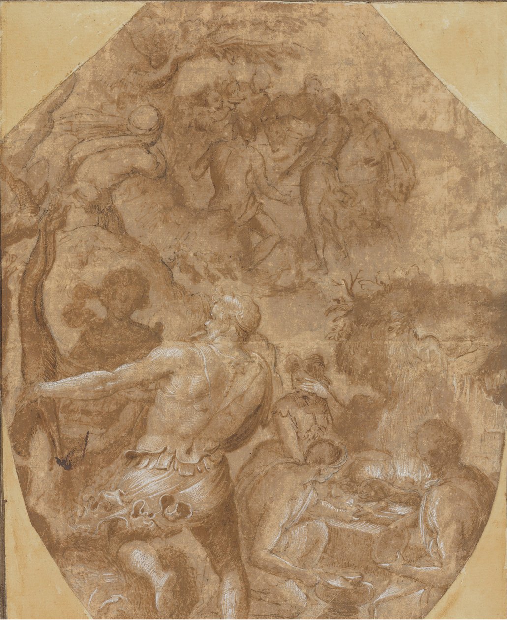 Upptäckten av glas, ca. 1570-72. av Giovanni Maria Butteri