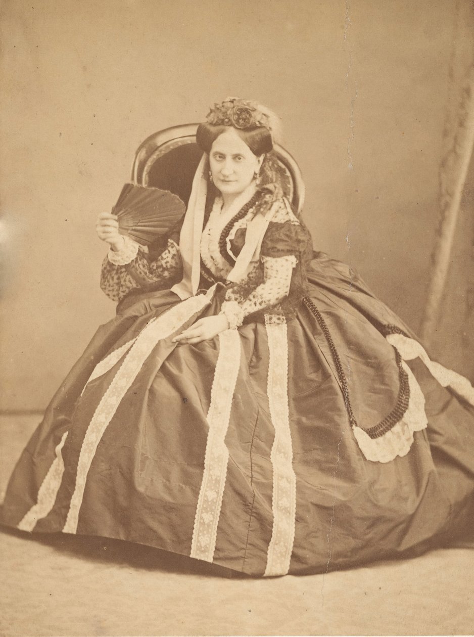 [La Comtesse sittande med fläkt], 1860-talet. av Giovanni Morotti