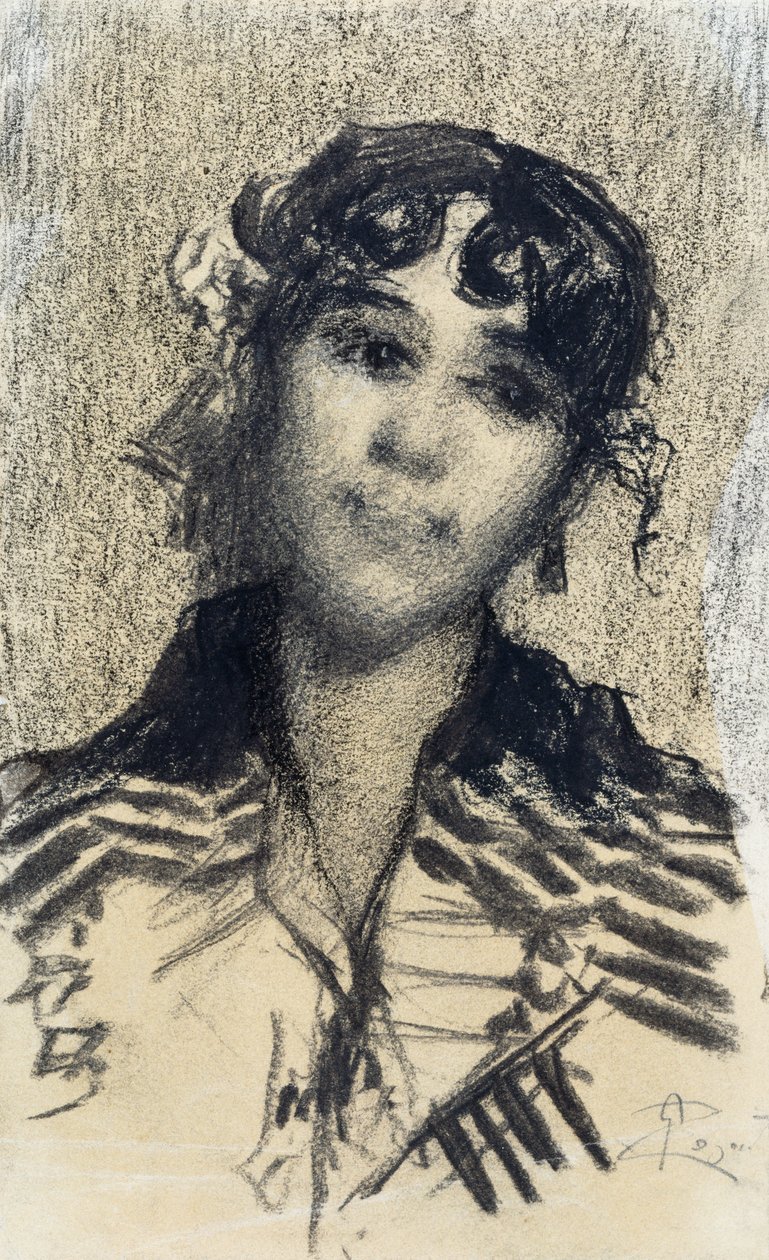 Huvud av kvinna av Giovanni Segantini