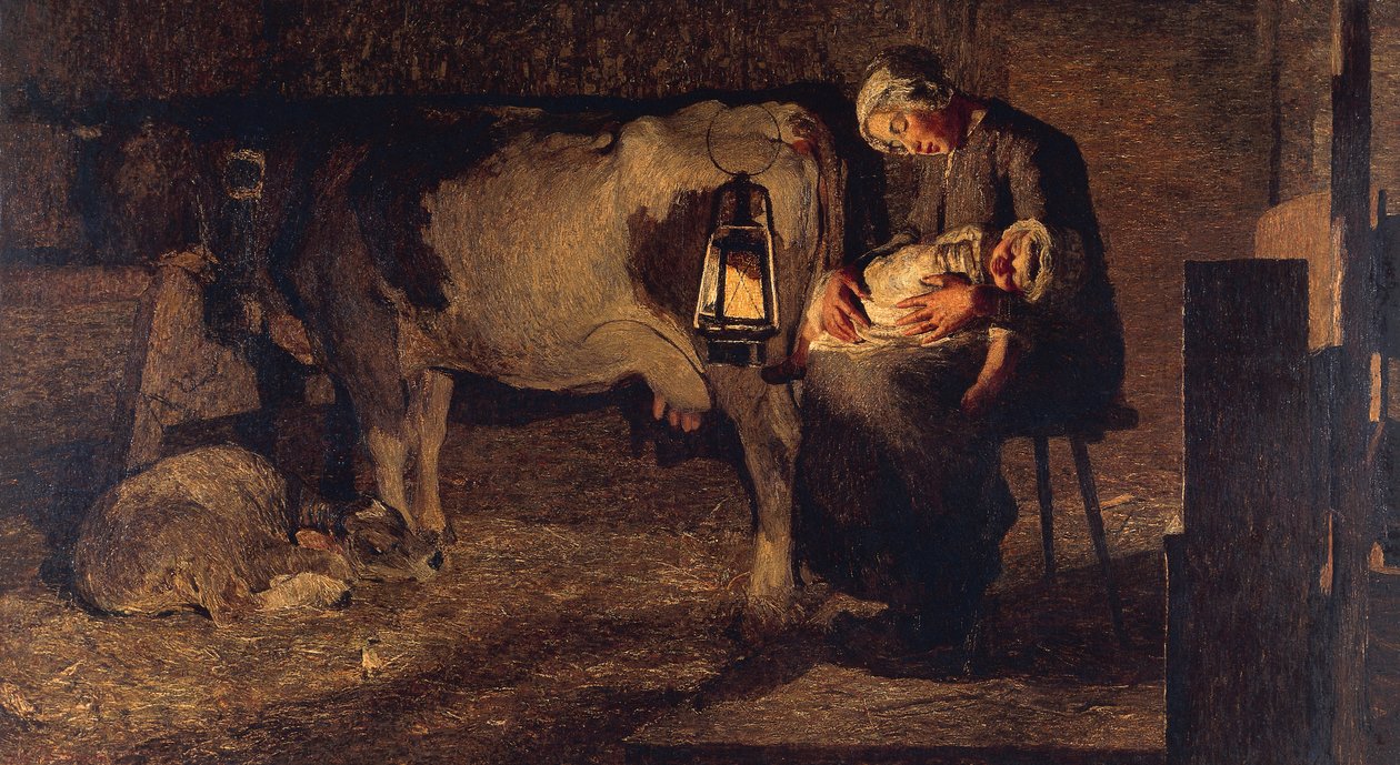 Två mammor av Giovanni Segantini