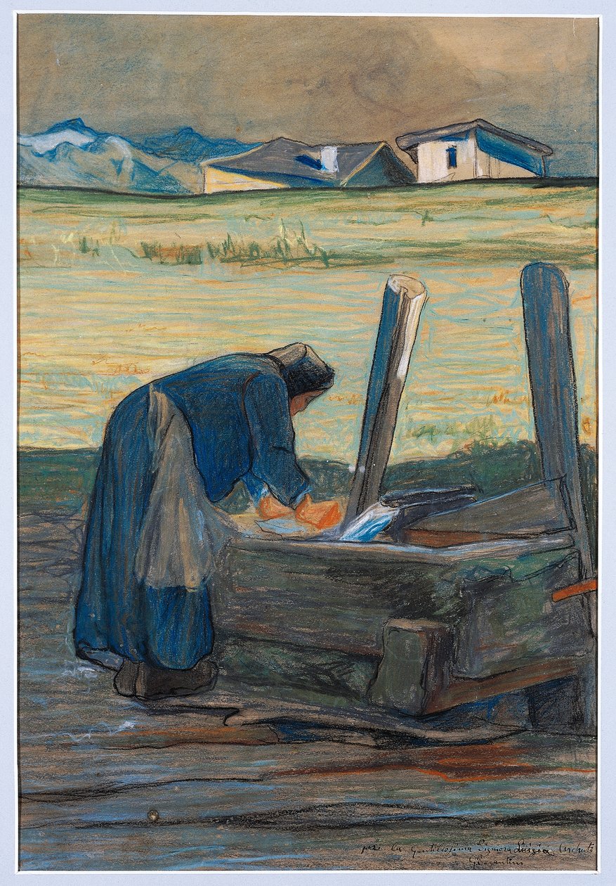 Vaskemaskine ved fountainswed av Giovanni Segantini