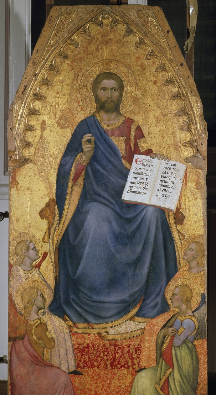 Christ Judge - Olja på trä av Giovanni da Milano