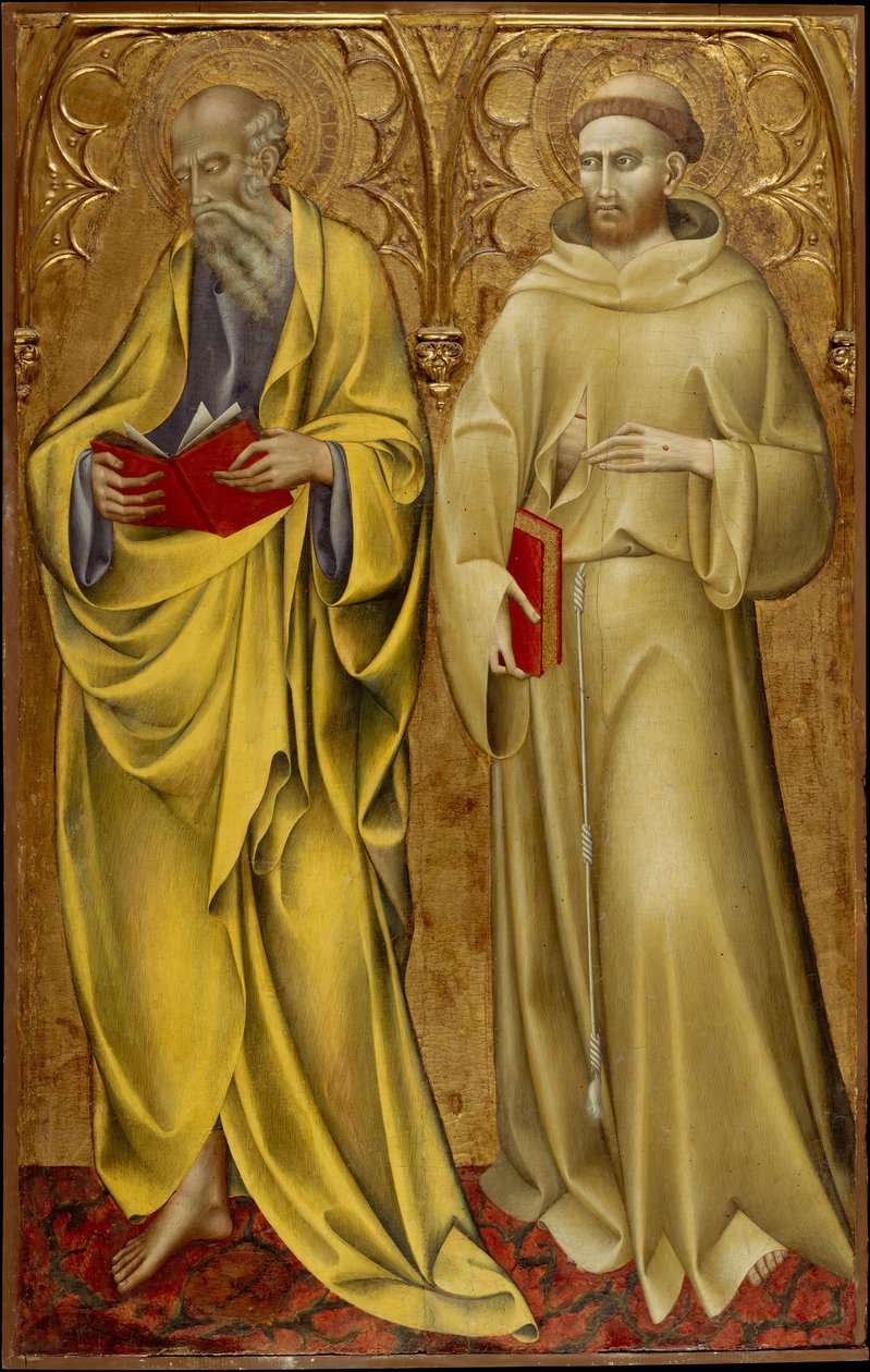 De heliga Matteus och Franciskus, ca. 1435. av Giovanni di Paolo