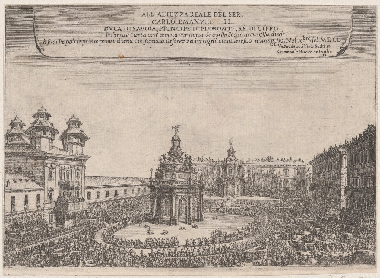 Festival i Turin, oktober 1650, 1650. av Giovenale Boetto