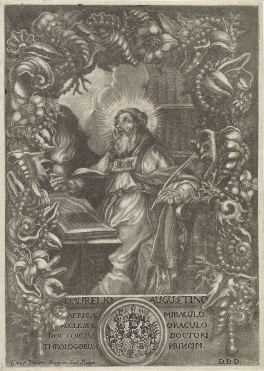 Porträtt van H. Augustinus av Girard van der Bruggen