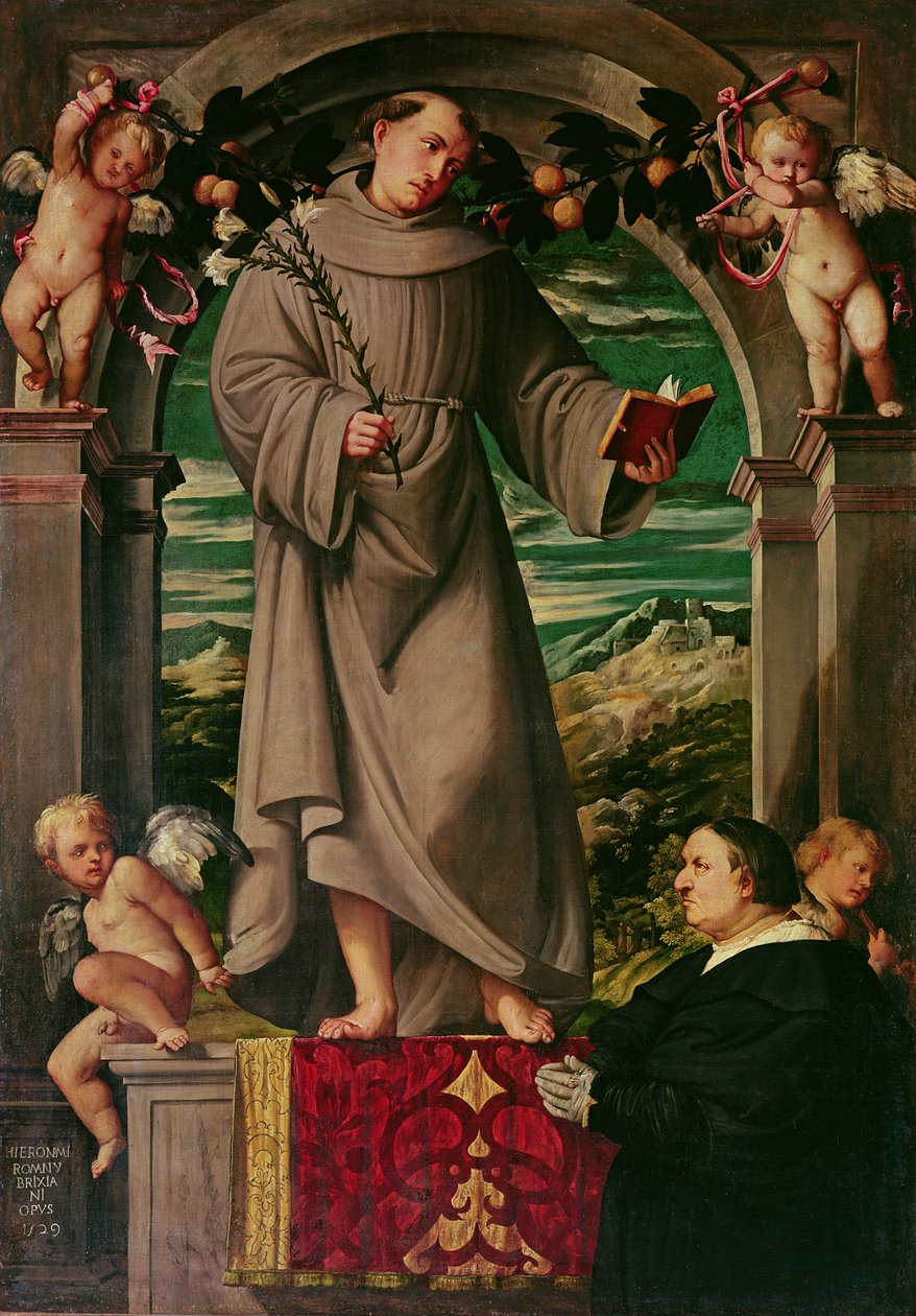 Sankt Antonius av Padua av Girolamo Romanino