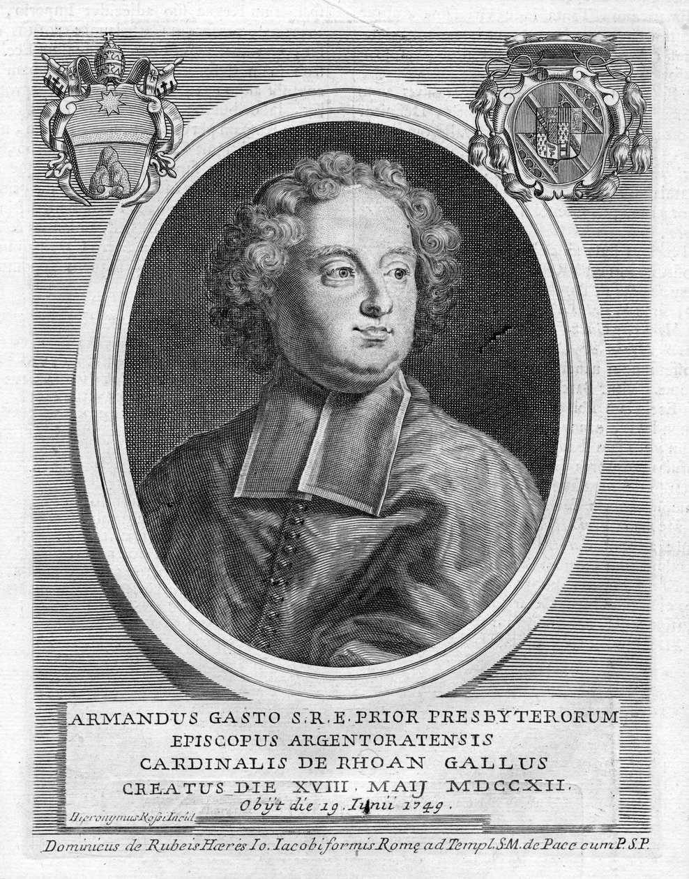 portrait gravé av Girolamo Rossi