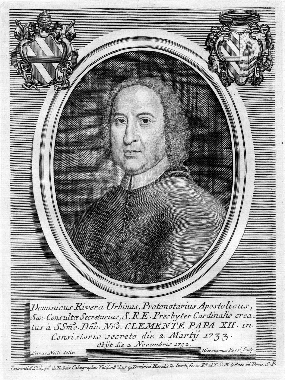 graverat porträtt av Girolamo Rossi d Nelli
