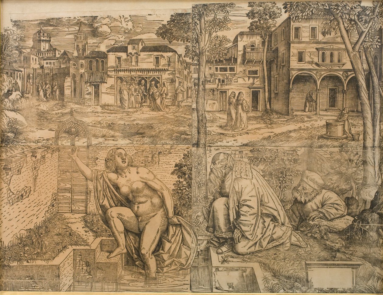 Susanne i badrummet av Girolamo da Treviso d.Y.
