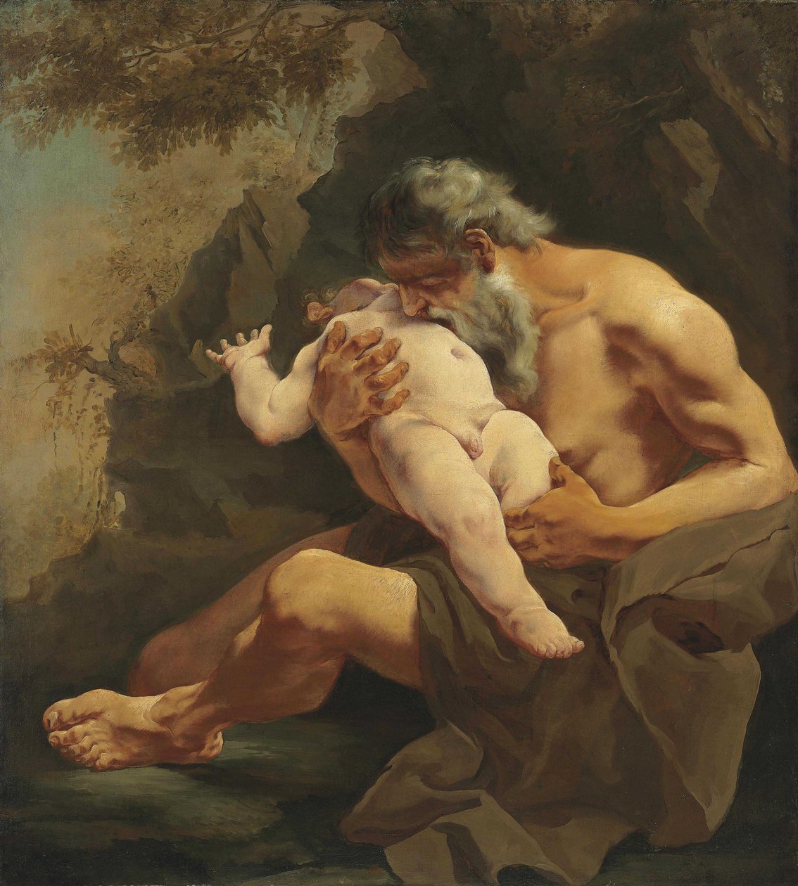 Saturnus slukar sin son. av Giulia Lama