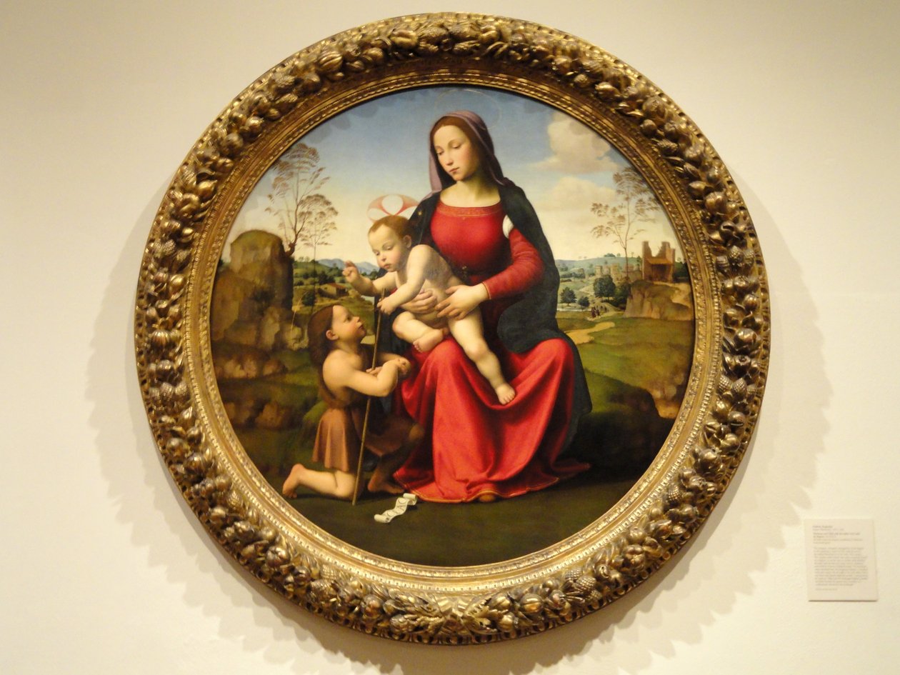 Madonna and Child with the Infant Saint John the Baptist av Giuliano Bugiardini