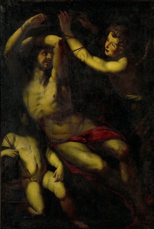 Martyrdom of Saint Sebastian av Giulio Cesare Procaccini