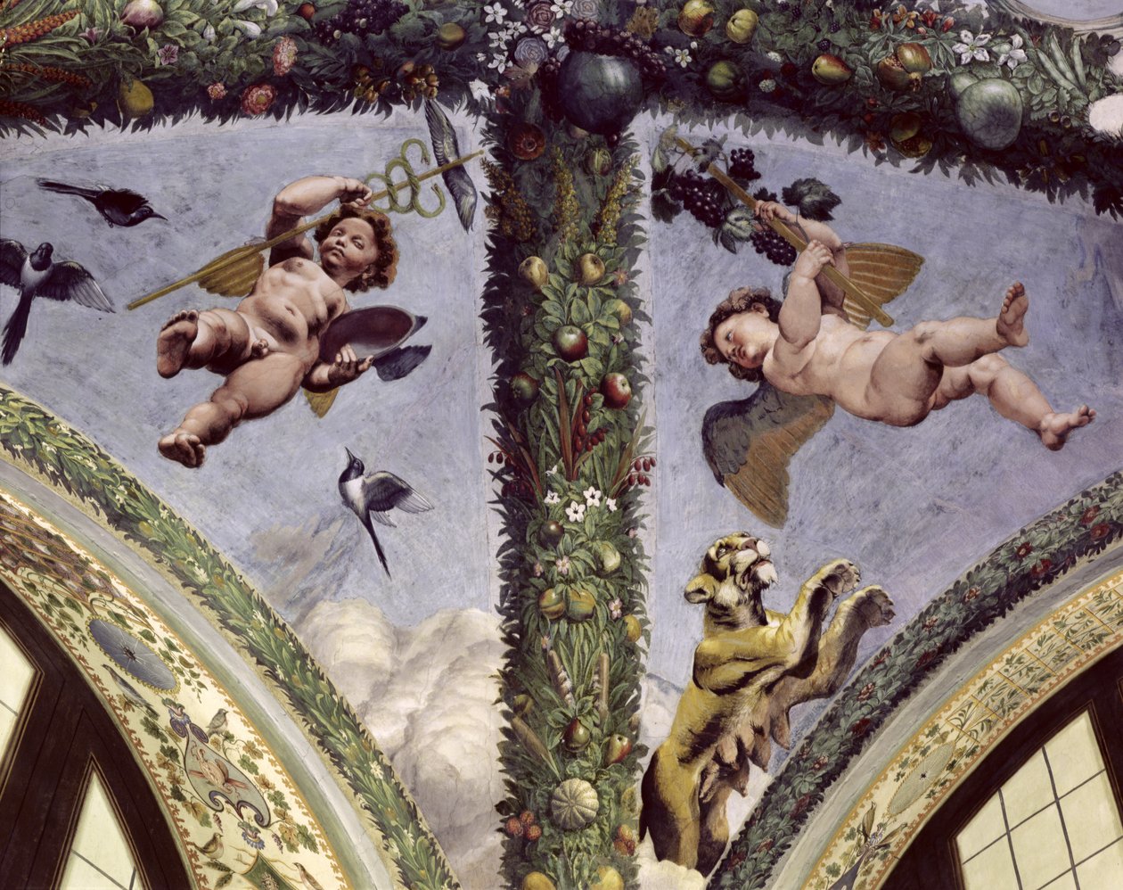 Putti från "Amors och Psyches loggia", 1510-17 av Giulio Romano