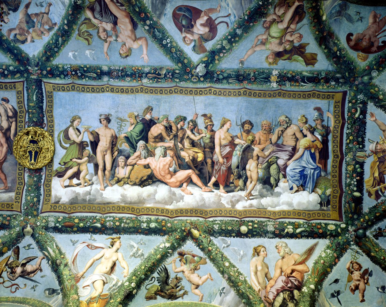 The Council of the Gods, takdekoration från 