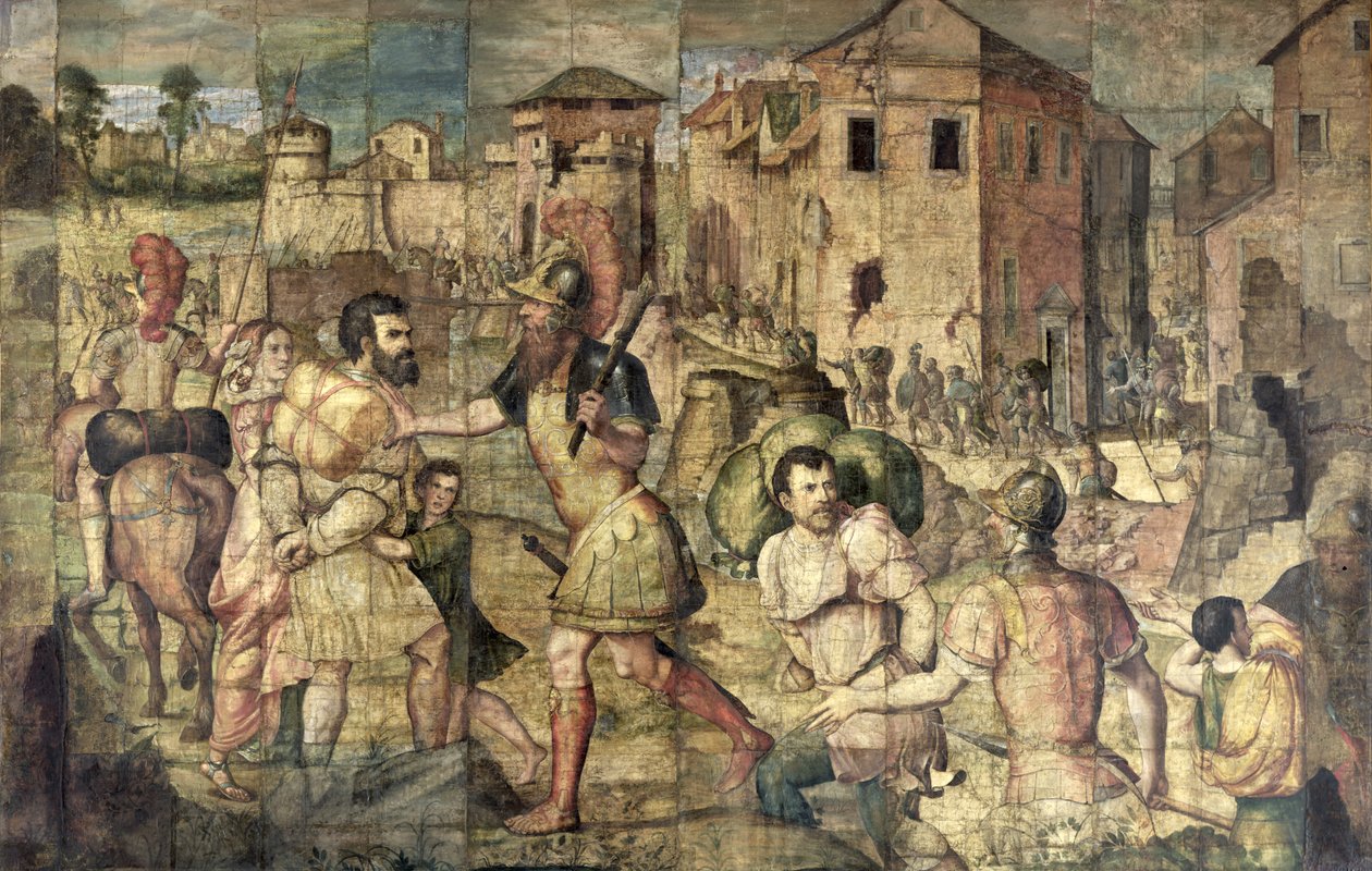 The Prisoners (tempera på papper) av Giulio Romano