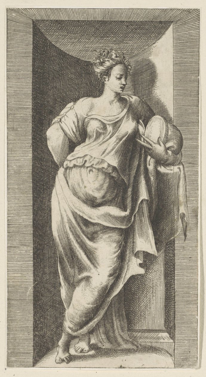 Musa Statyer i nischer (serietitel) av Giulio Bonasone