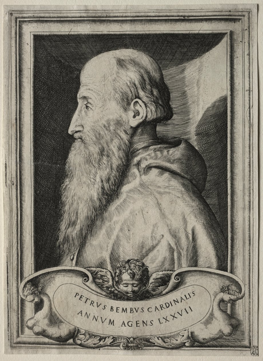 Porträtt av kardinal Pietro Bembo, 1547. av Giulio Bonasone