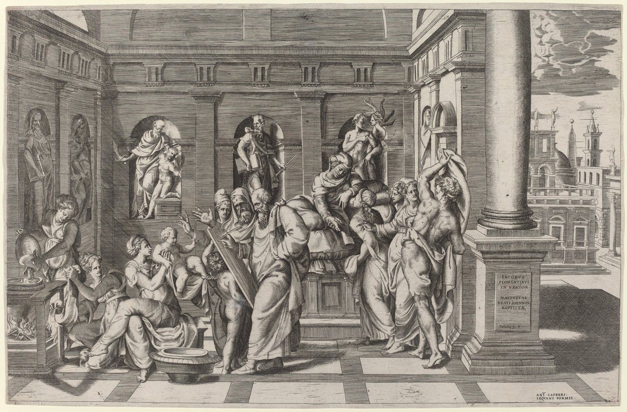 Johannes Döparens födelse av Giulio Bonasone
