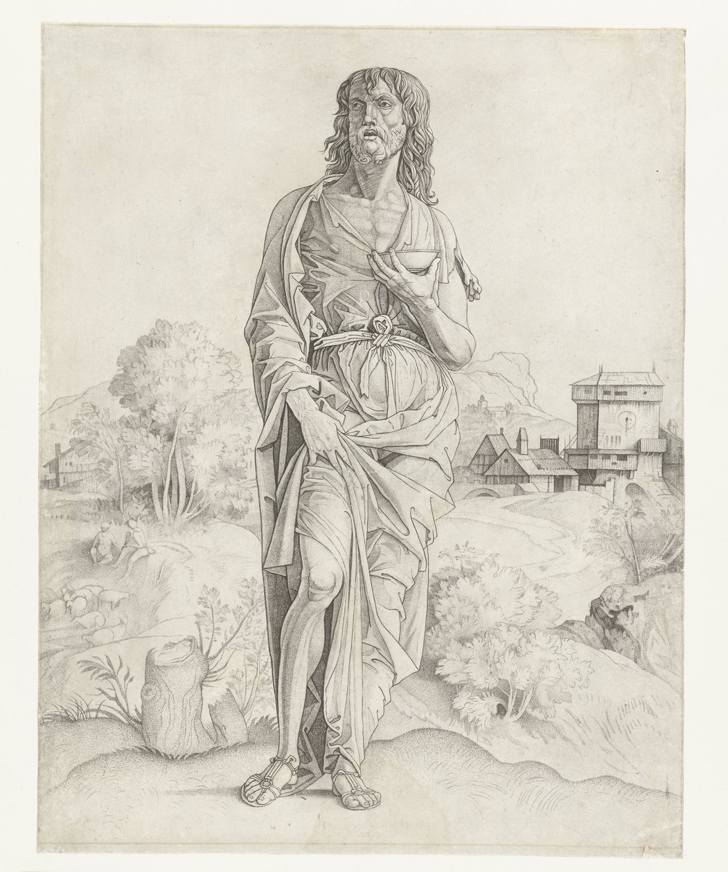 Johannes Döparen av Giulio Campagnola