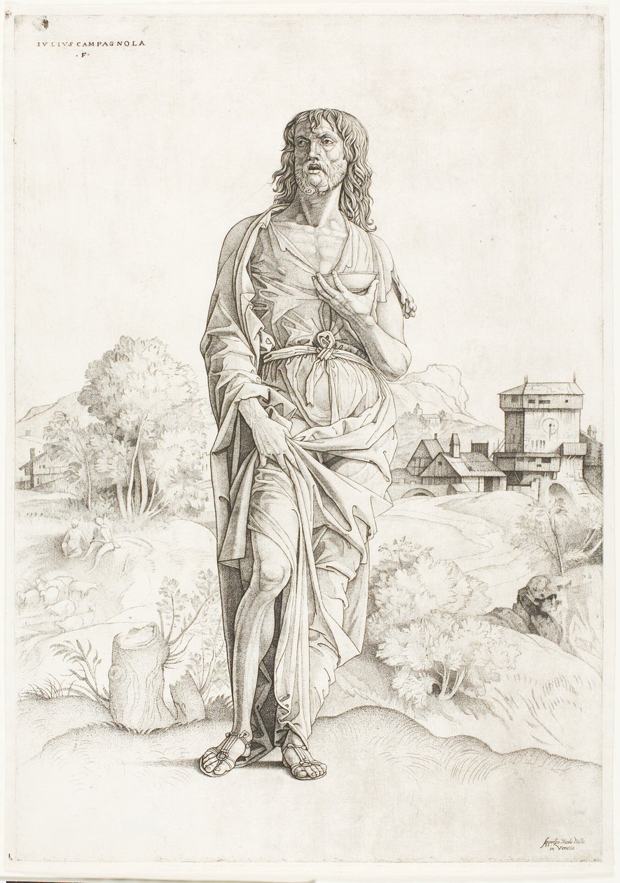 Sankt Johannes Döparen av Giulio Campagnola